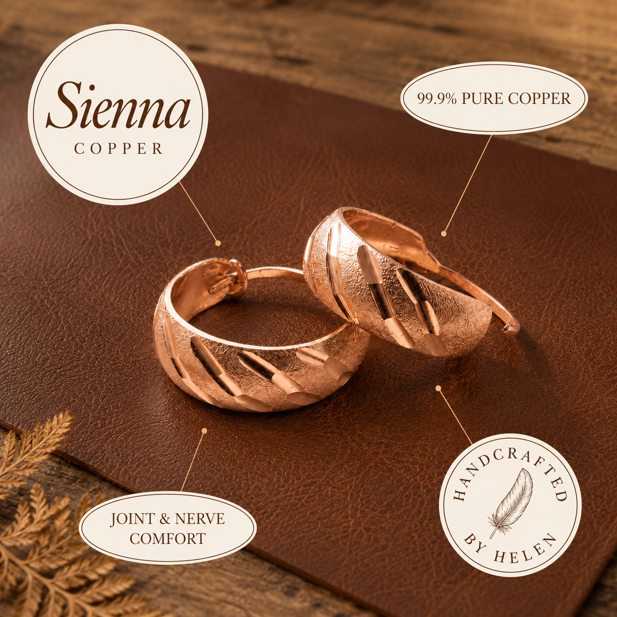 Helen's Sienna Copper Earrings