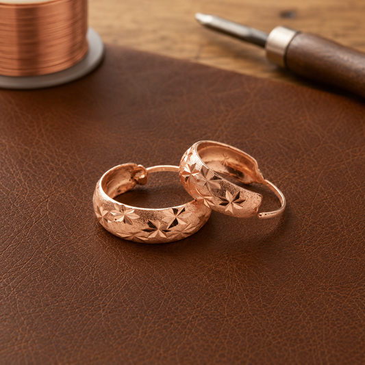 Helen's Flora Copper Earrings