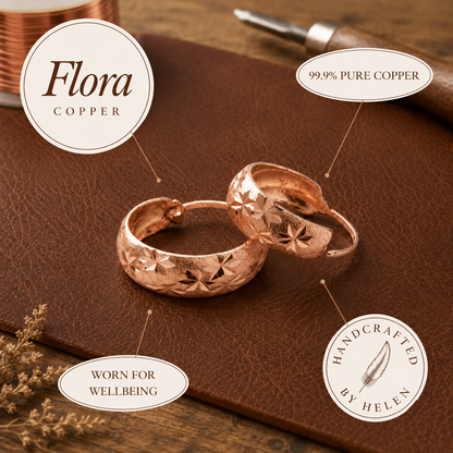 Helen's Flora Copper Earrings