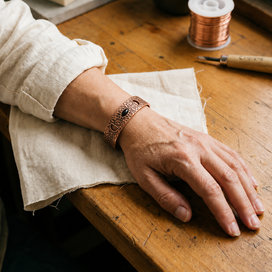 Helen's Flint Copper Bracelet