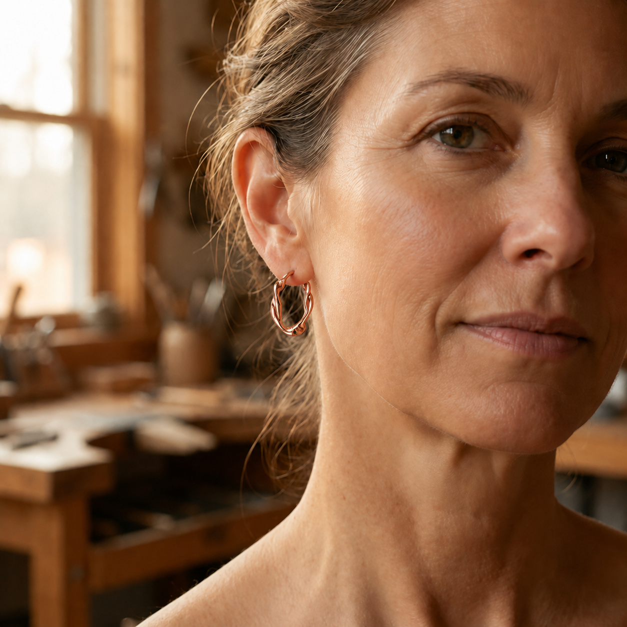 Helen's Swirl Copper Earrings