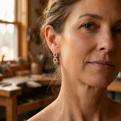 Helen's Link Copper Earrings