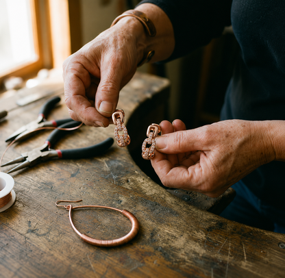 Helen's Link Copper Earrings