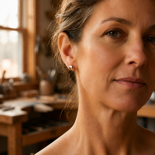 Helen's Dome Copper Earrings