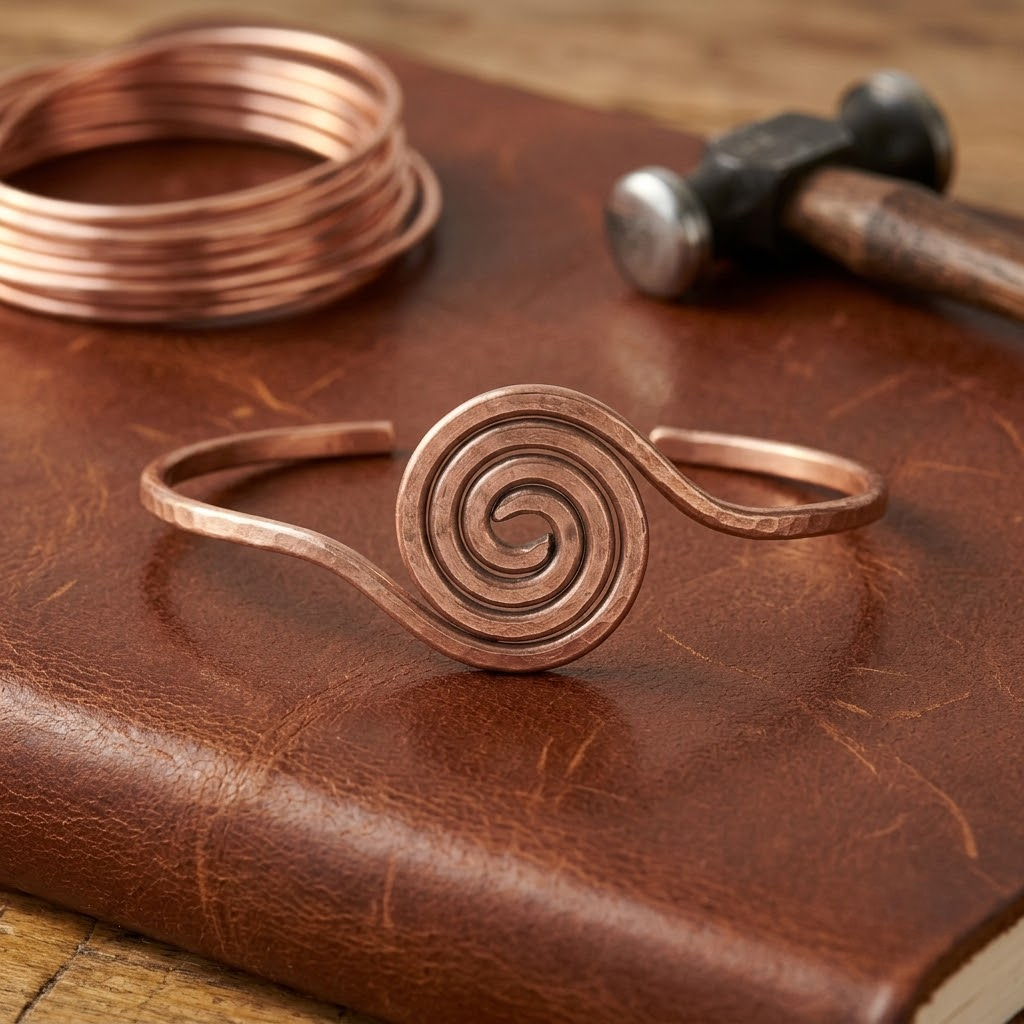 Helen's Coil Copper Anklet