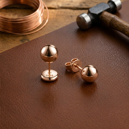 Helen's Dome Copper Earrings
