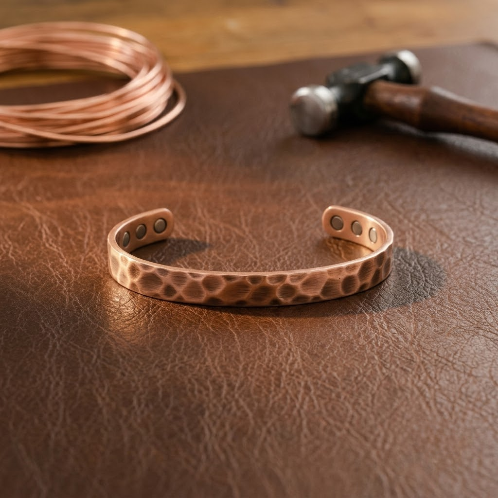 Helen's Furrow Copper Bracelet