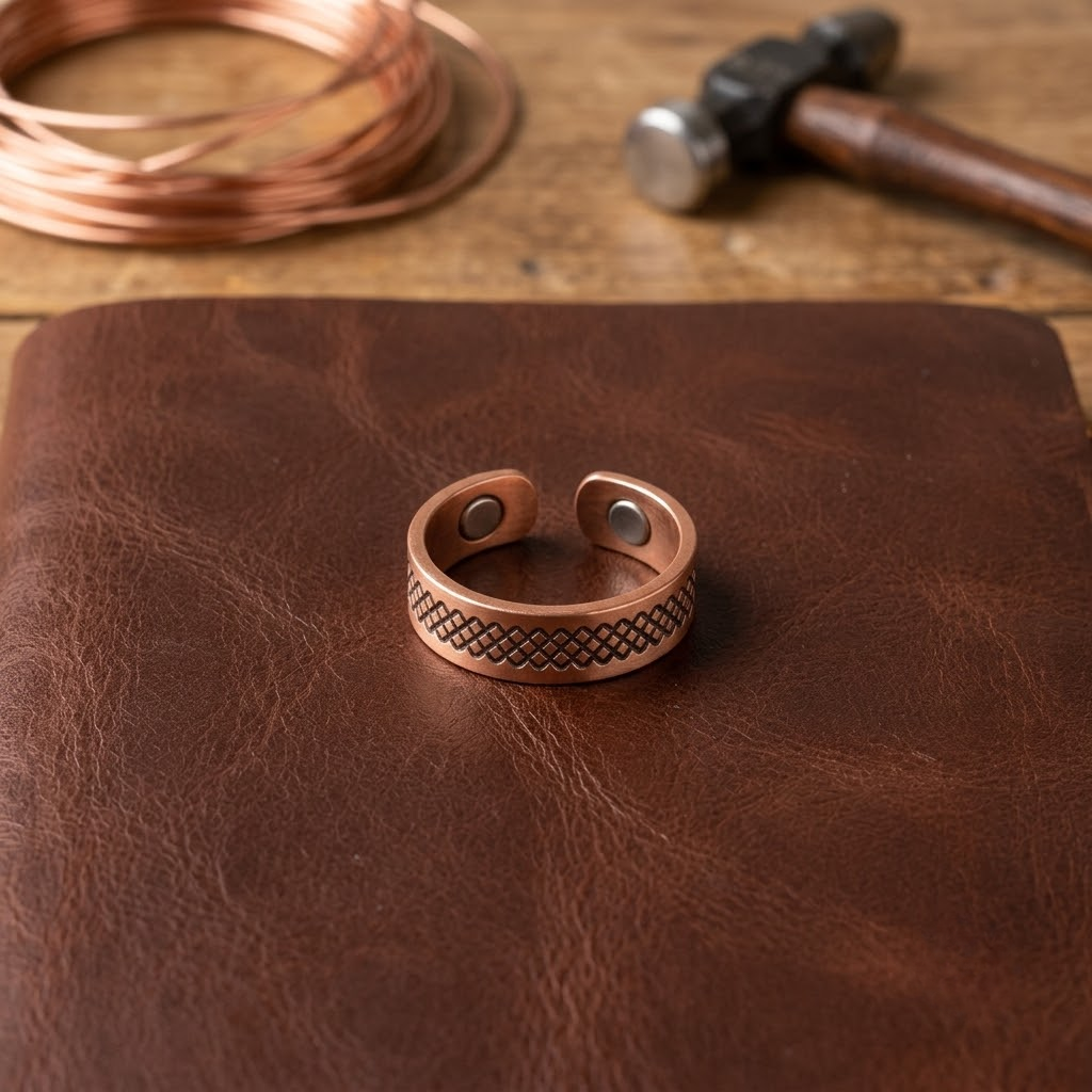 Helen's Grid Copper Ring