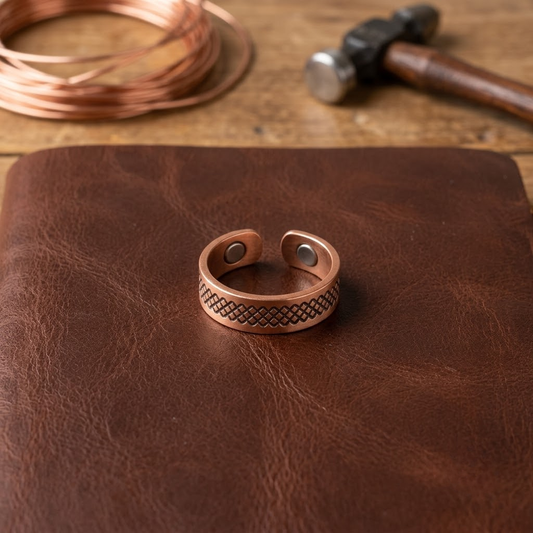 Helen's Grid Copper Ring