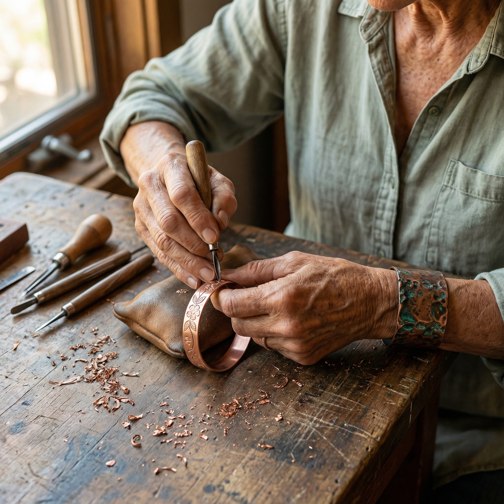 Helen's Bloom Copper Bracelet