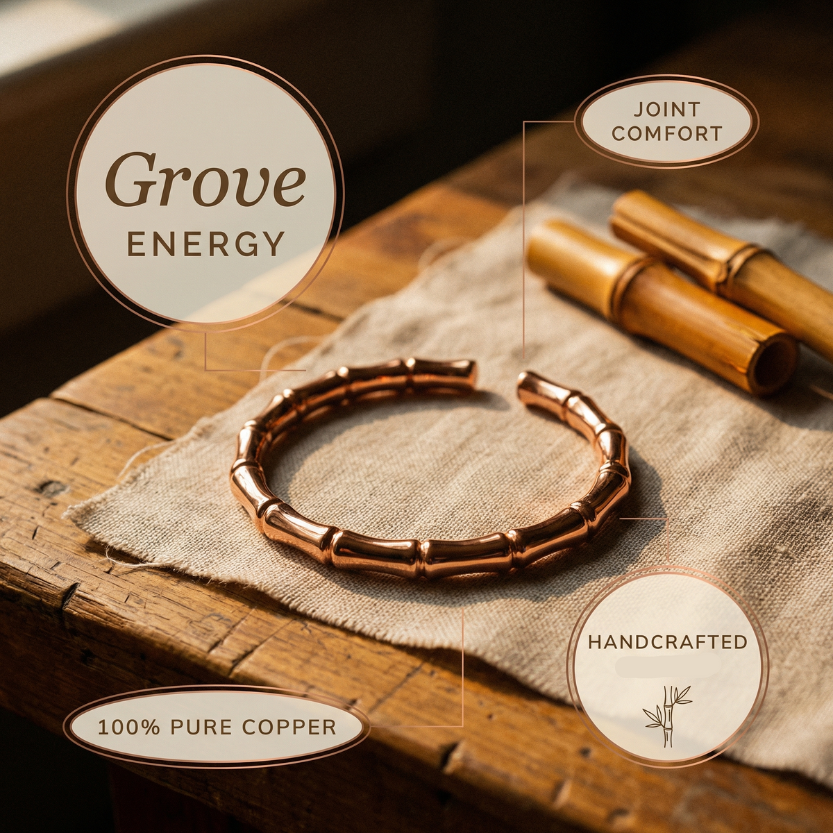 Helen's Grove Copper Bracelet