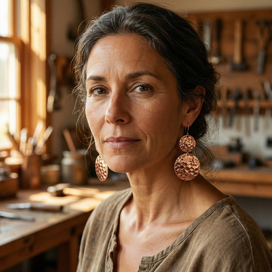 Helen's Solstice Copper Earrings