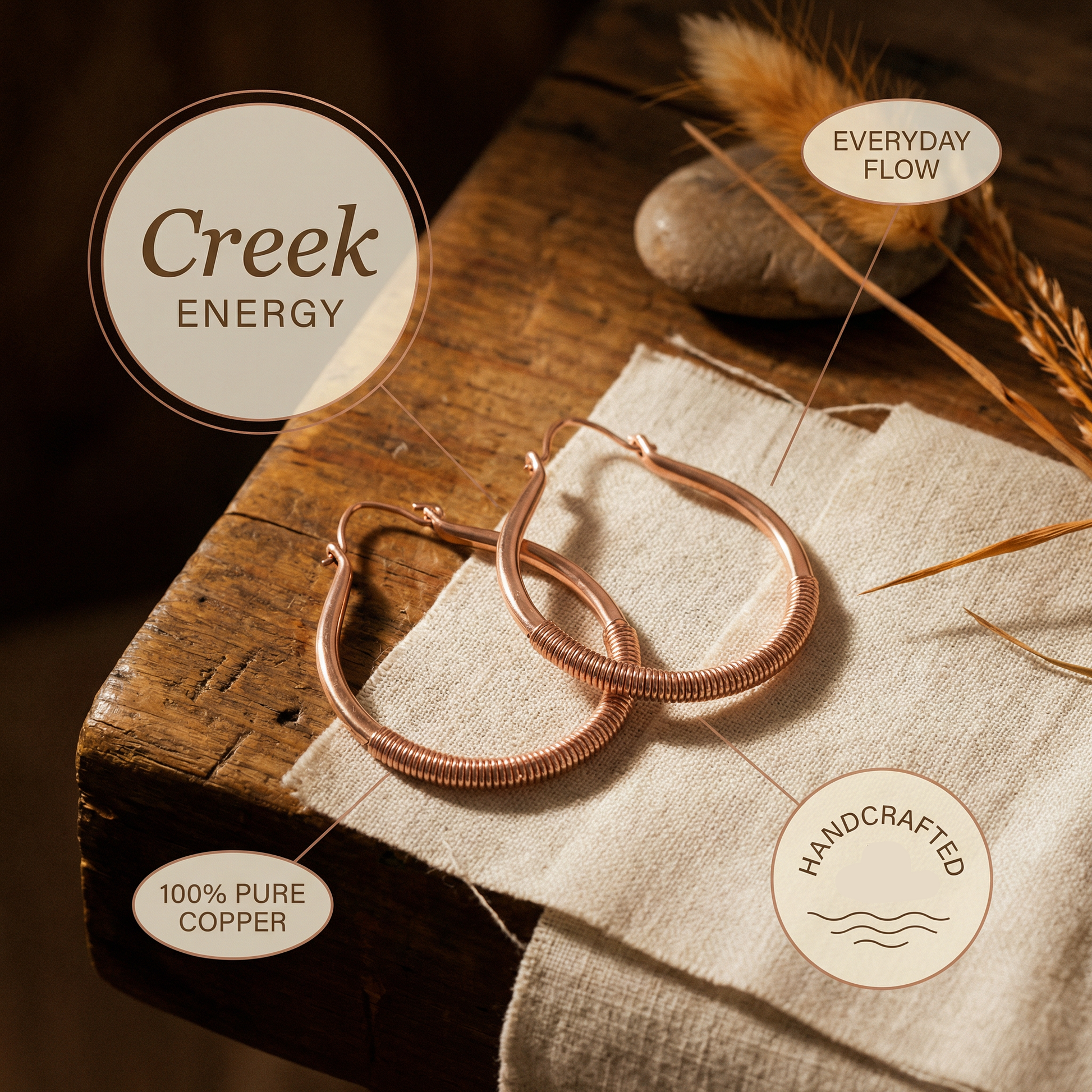 Helen's Creek Copper Earrings