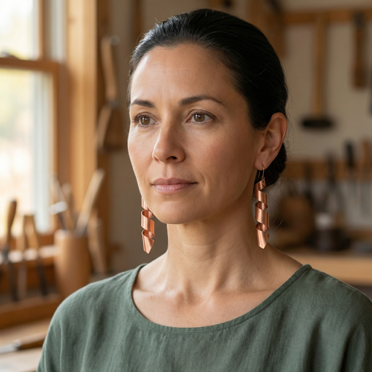 Helen's Dusk Copper Earrings