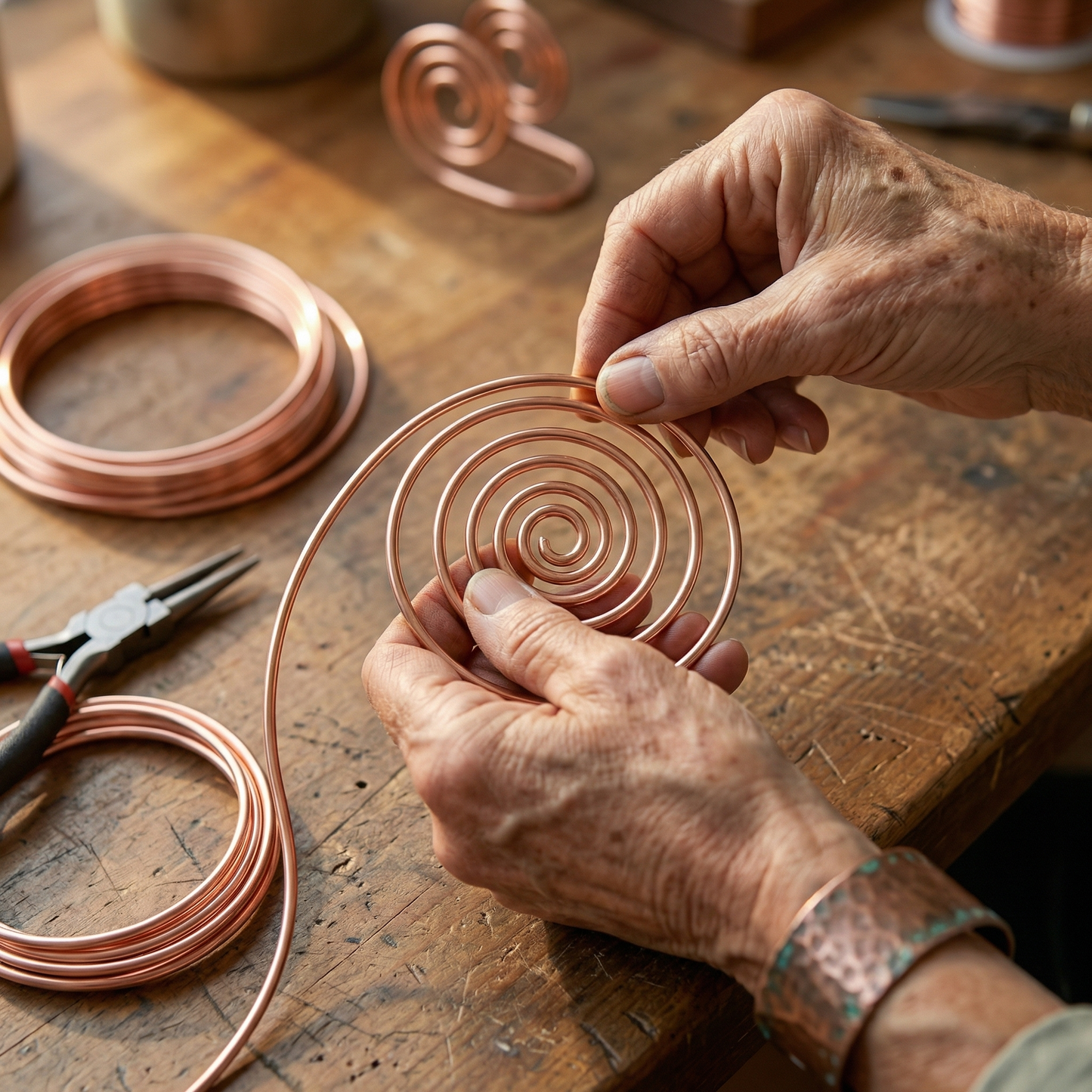 Helen's Flow Copper Hand Spiral