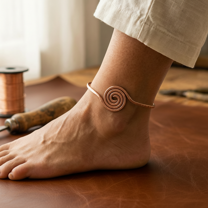Helen's Coil Copper Anklet