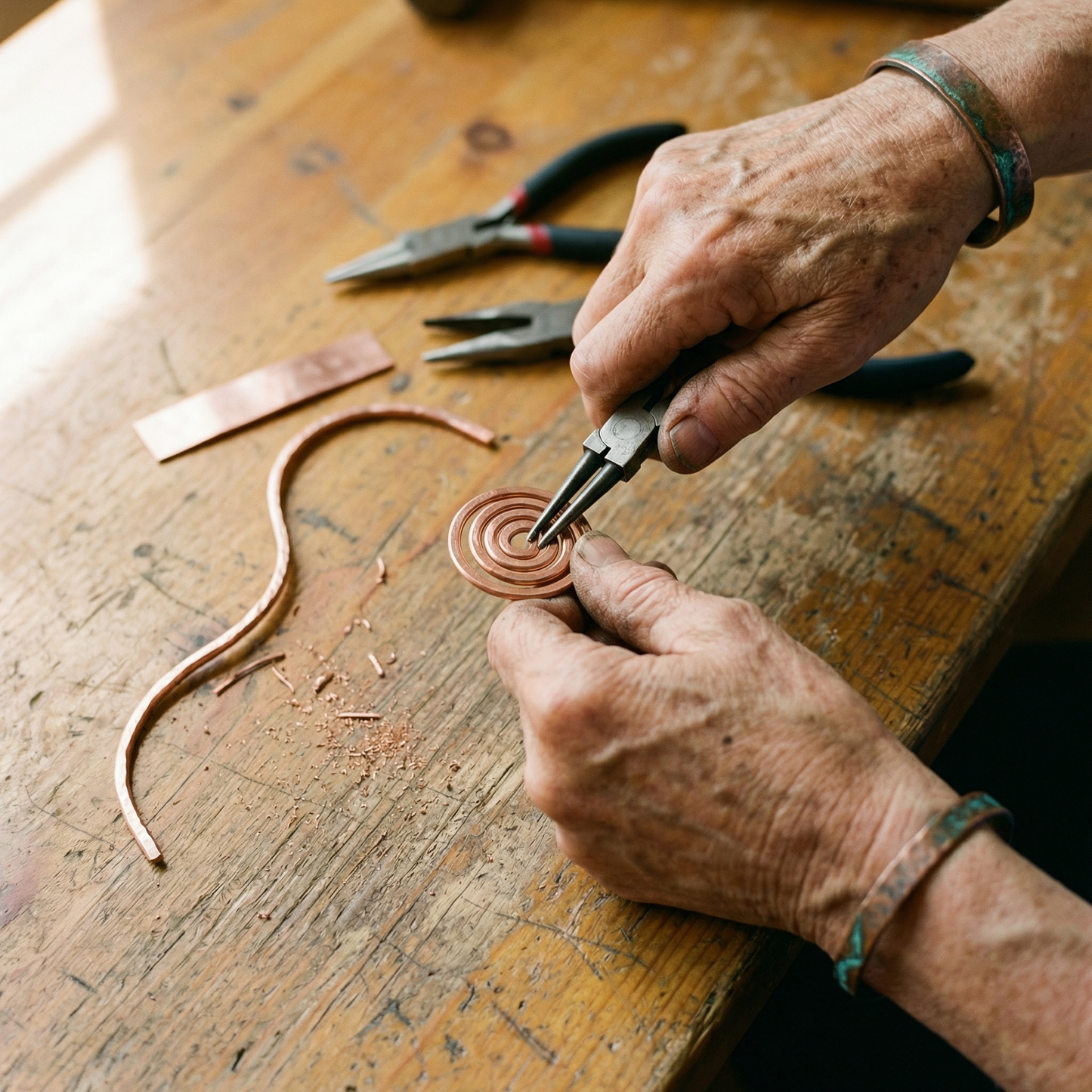 Helen's Coil Copper Anklet