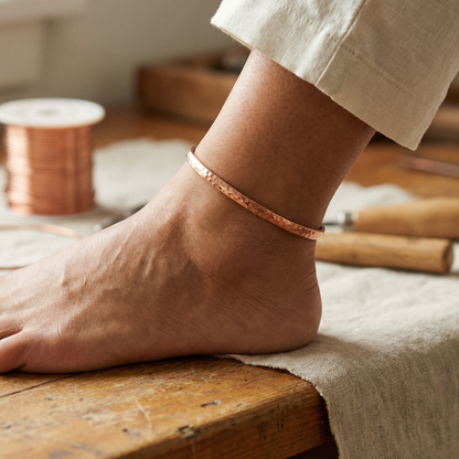 Helen's Sand Copper Anklet