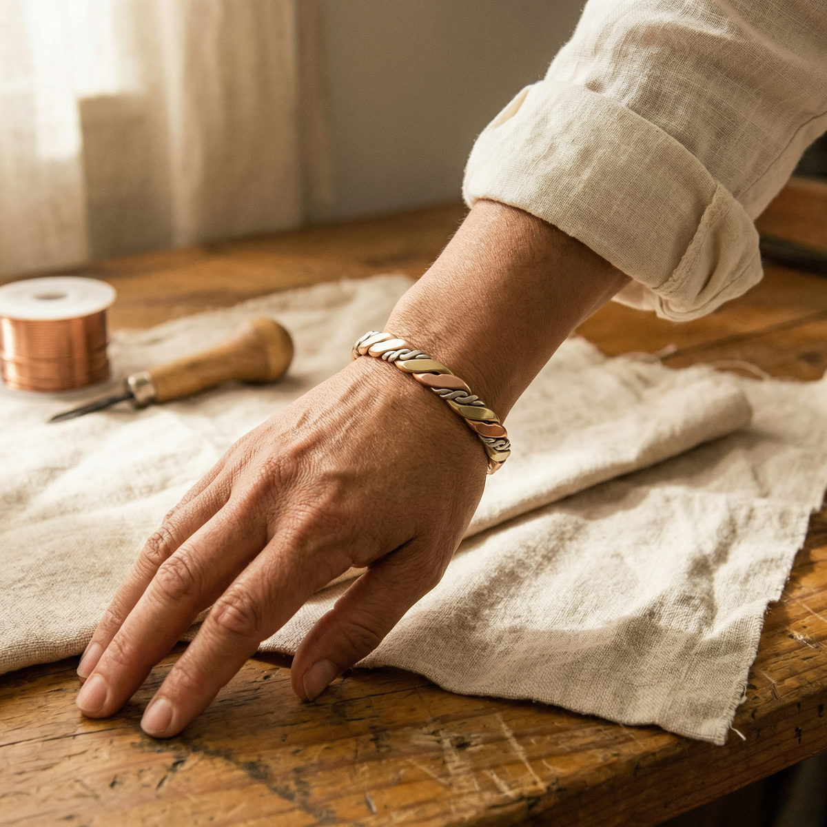 Helen's Stone Copper Bracelet