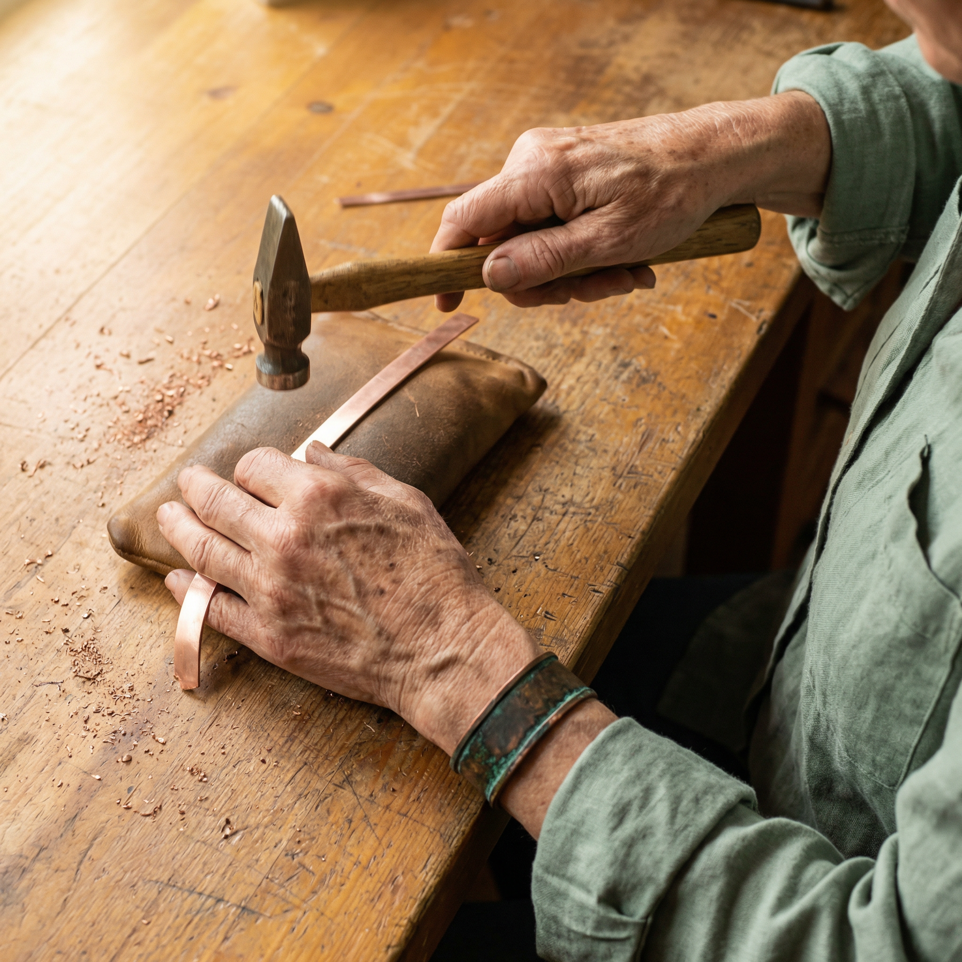 Helen's Jade Copper Bracelet