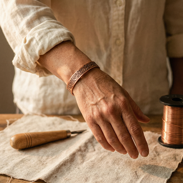 Helen's Moss Copper Bracelet
