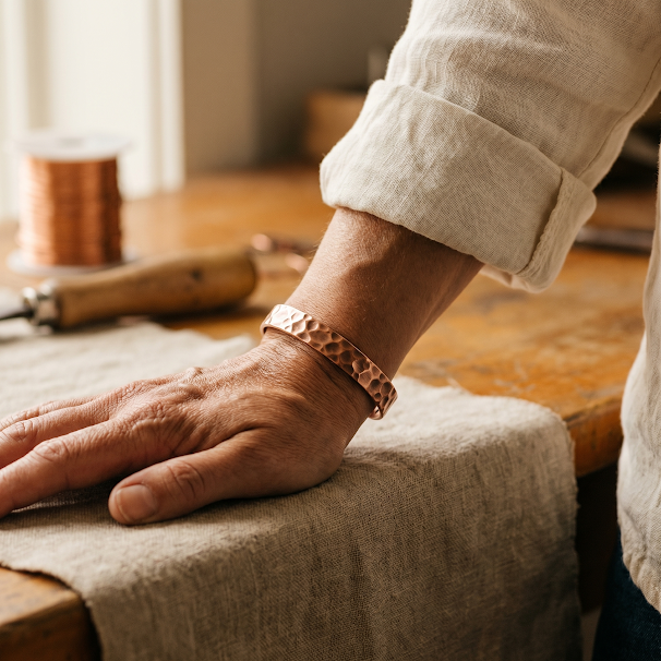 Helen's Furrow Copper Bracelet