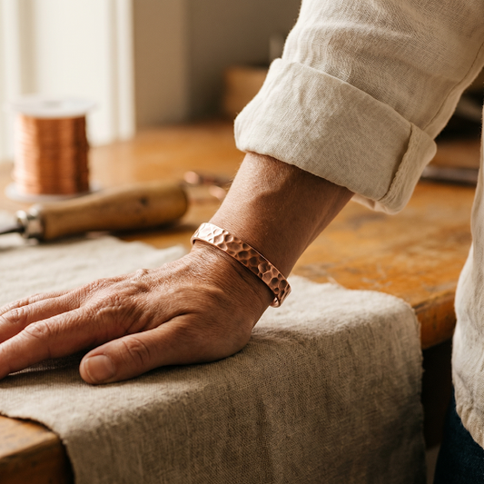 Helen's Furrow Copper Bracelet