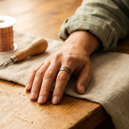 Helen's Burr Copper Ring