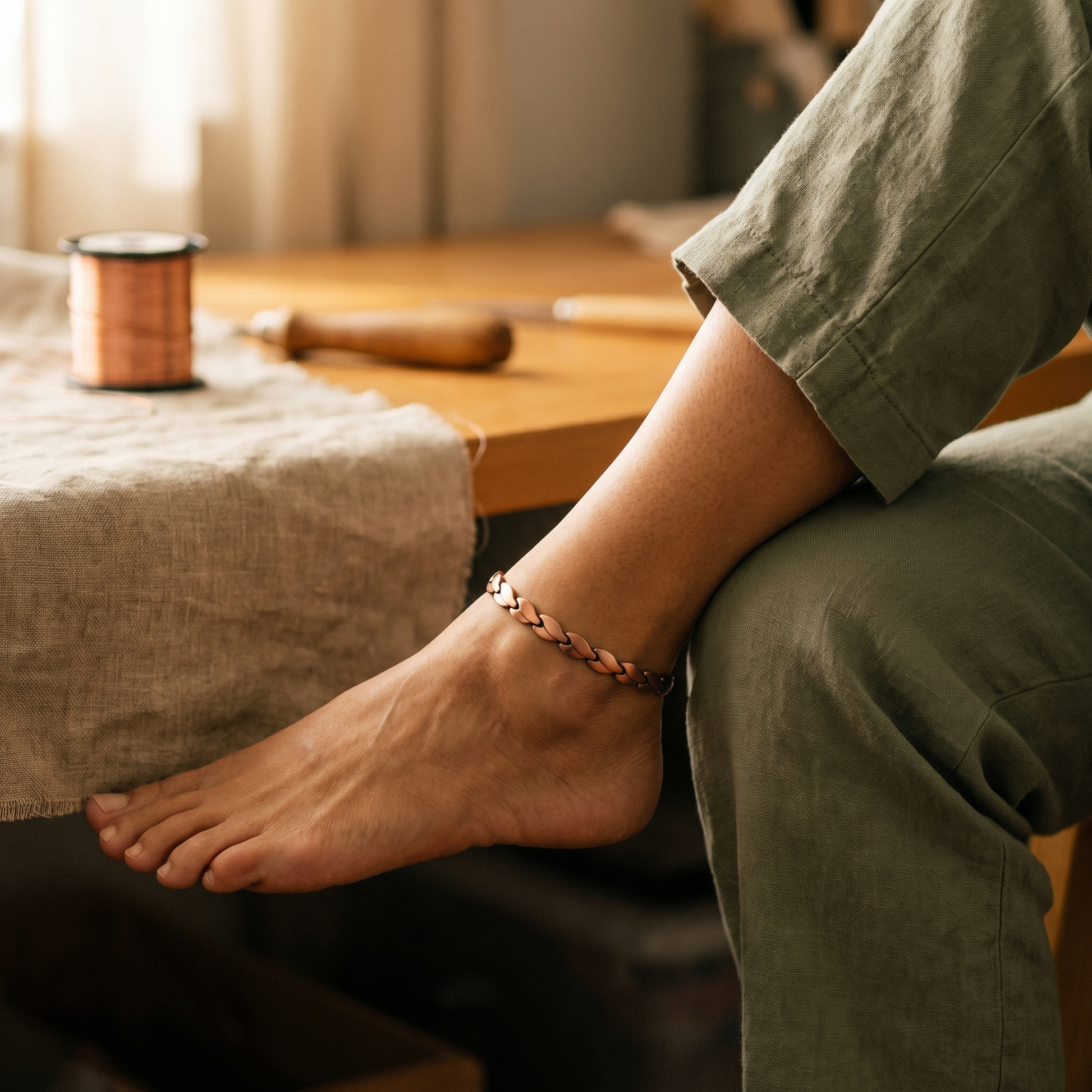 Helen's Marsh Copper Anklet