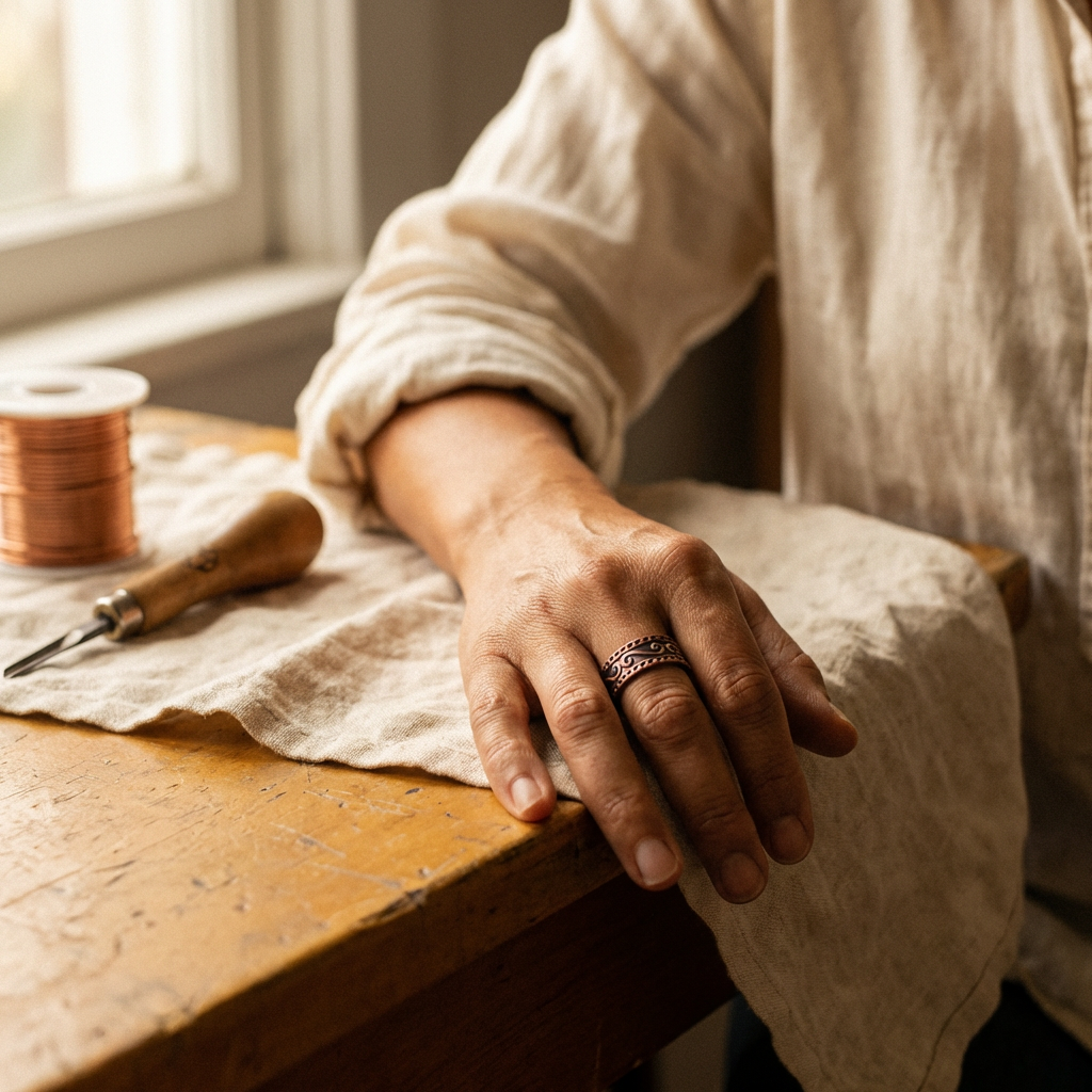 Helen's Fern Copper Ring