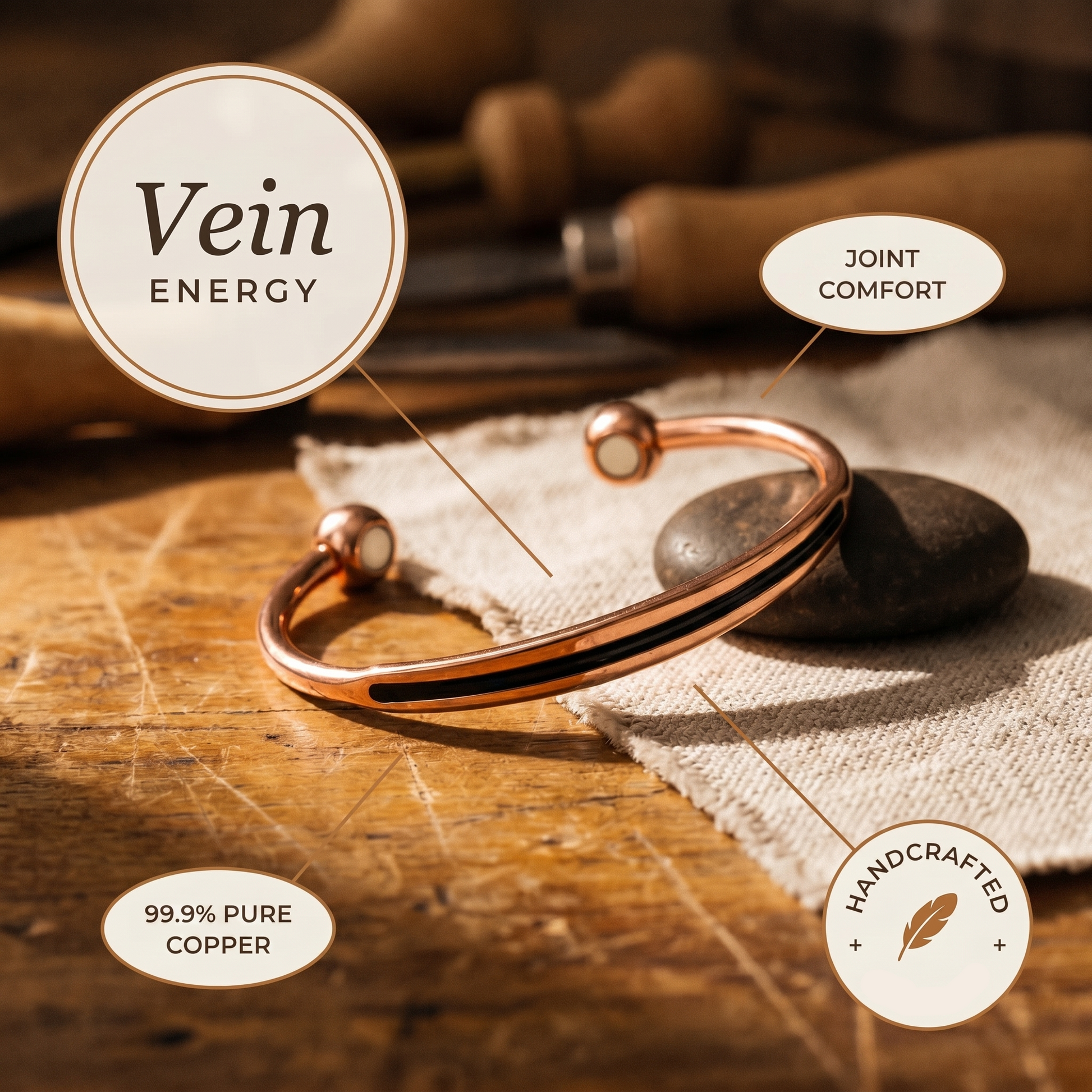 Helen's Vein Copper Bracelet