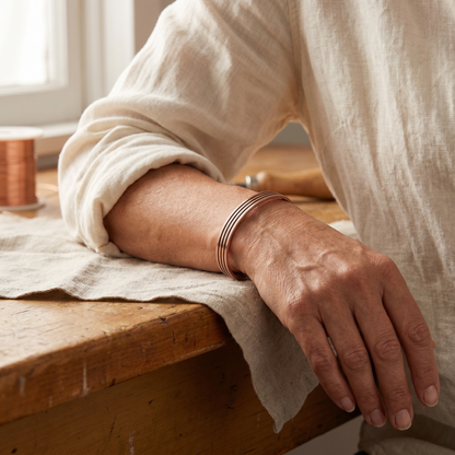 Helen's Sage Copper Bracelet
