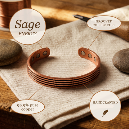 Helen's Sage Copper Bracelet