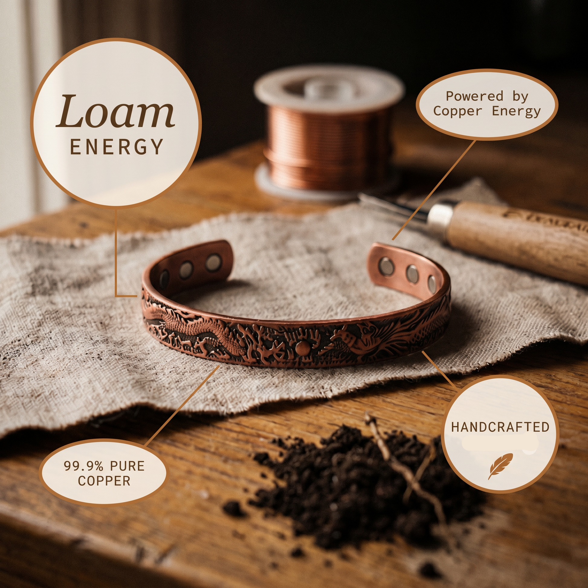 Helen's Loam Copper Bracelet