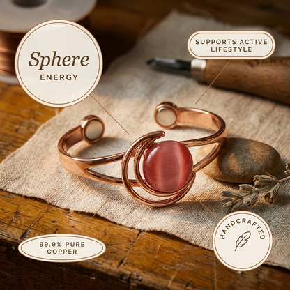 Helen's Sphere Pink Copper Bracelet