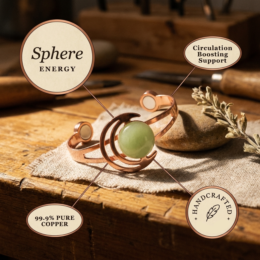 Helen's Sphere Green Copper Bracelet