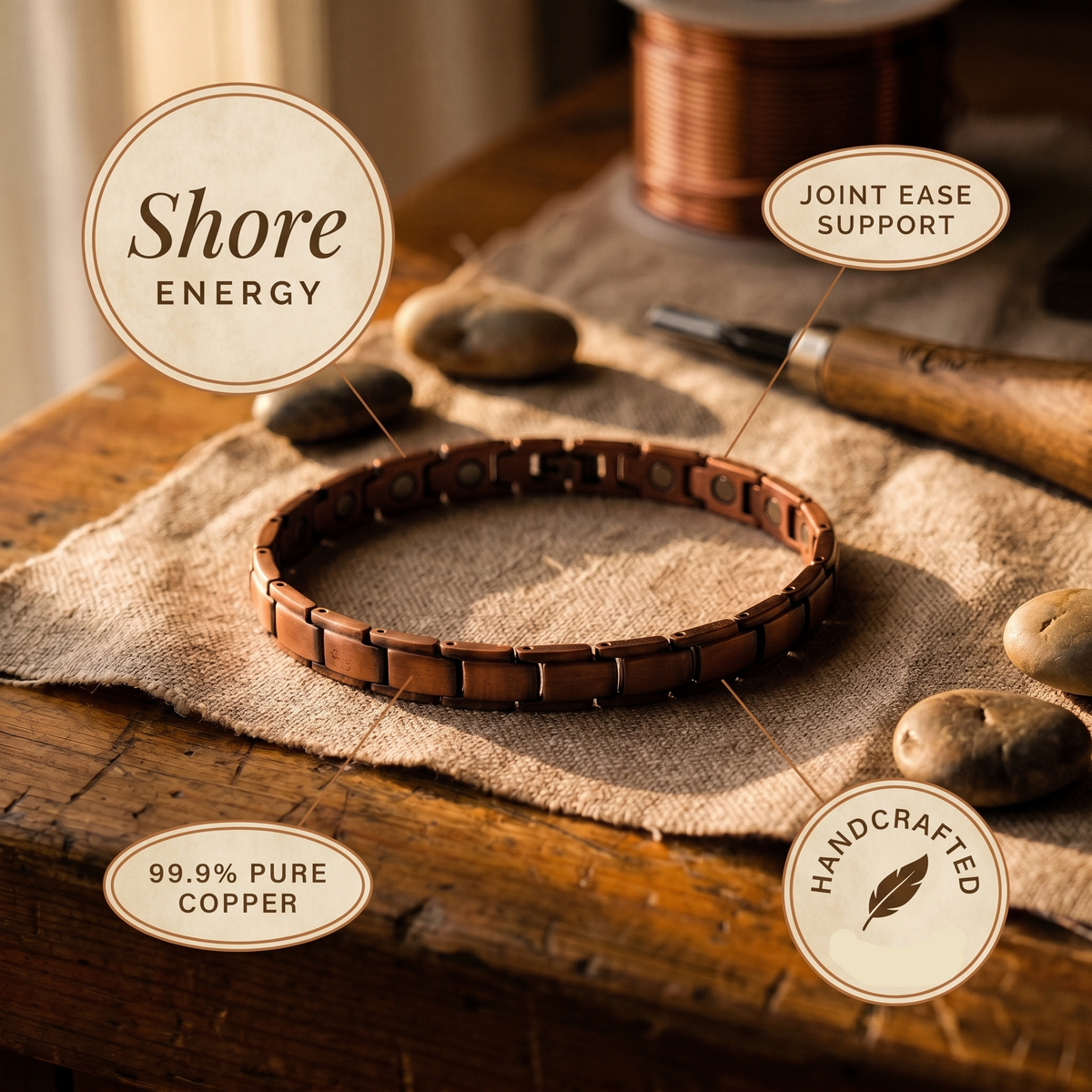 Helen's Shore Copper Anklet