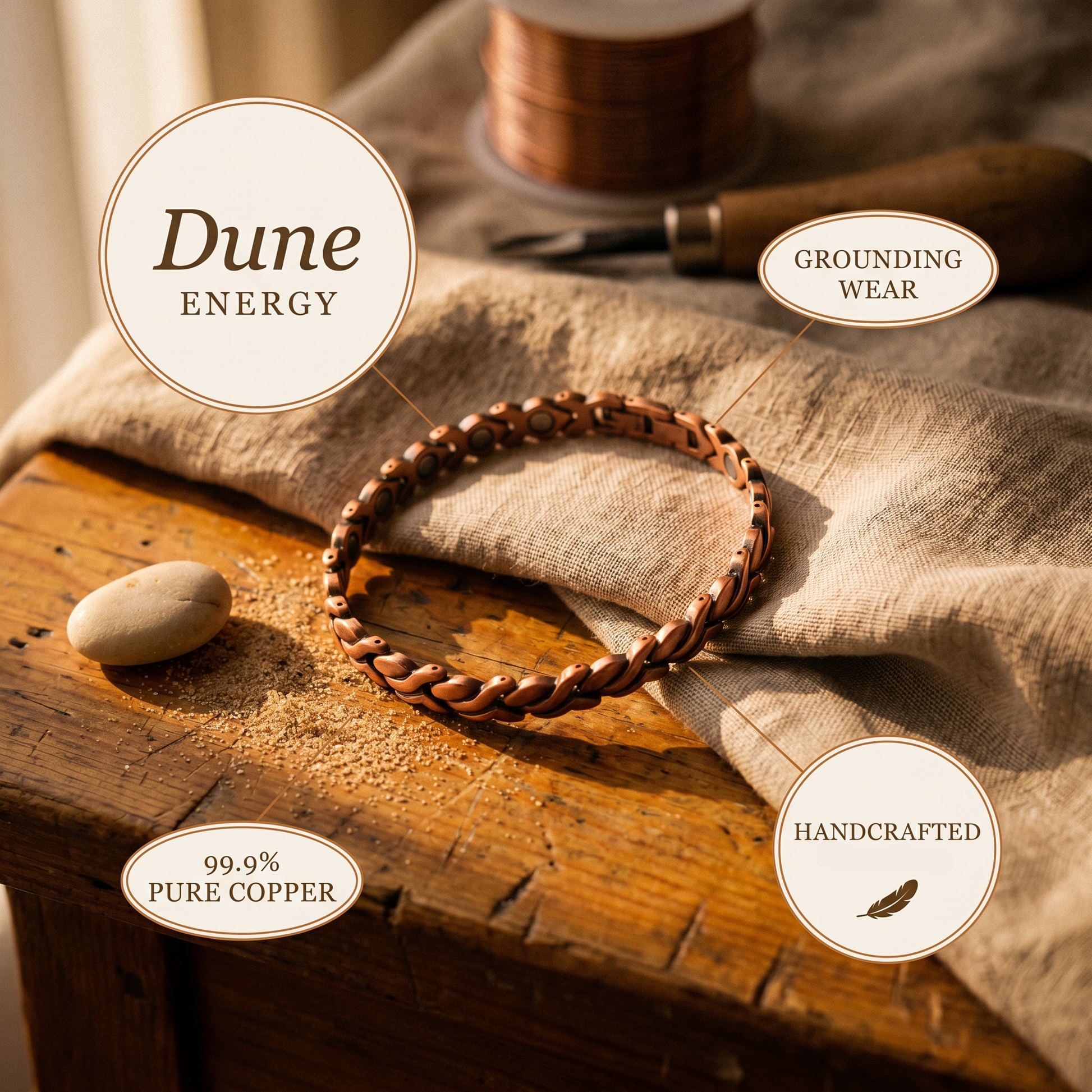 Helen's Dune Copper Anklet