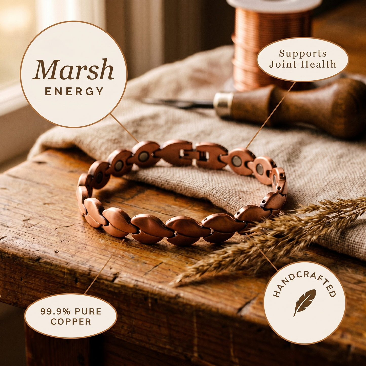 Helen's Marsh Copper Anklet