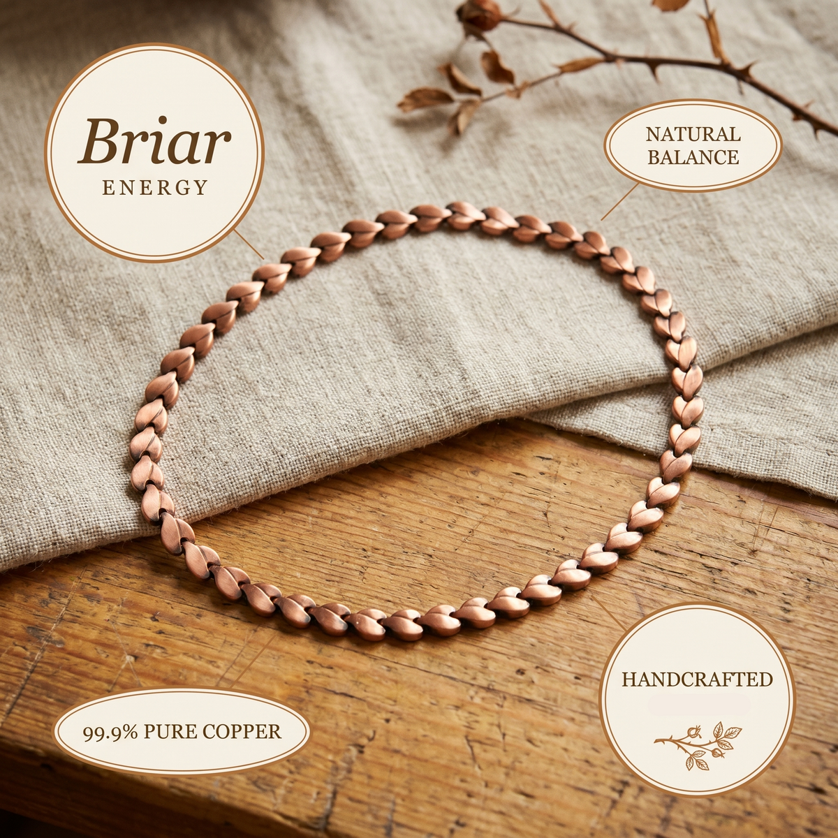 Helen's Briar Copper Necklace