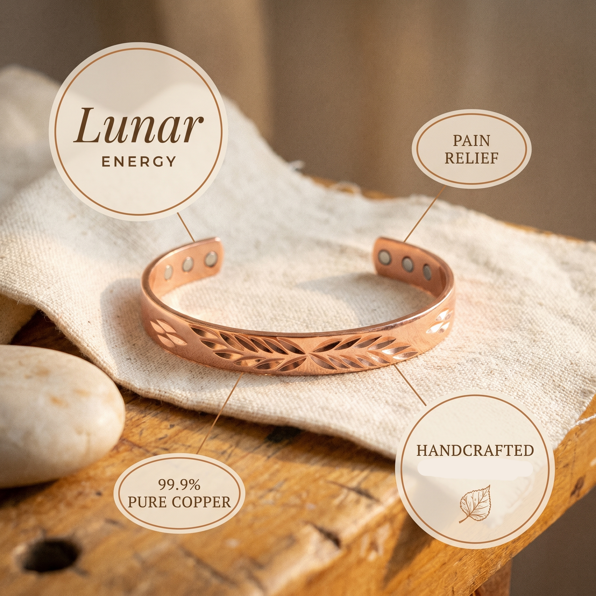 Helen's Lunar Copper Bracelet