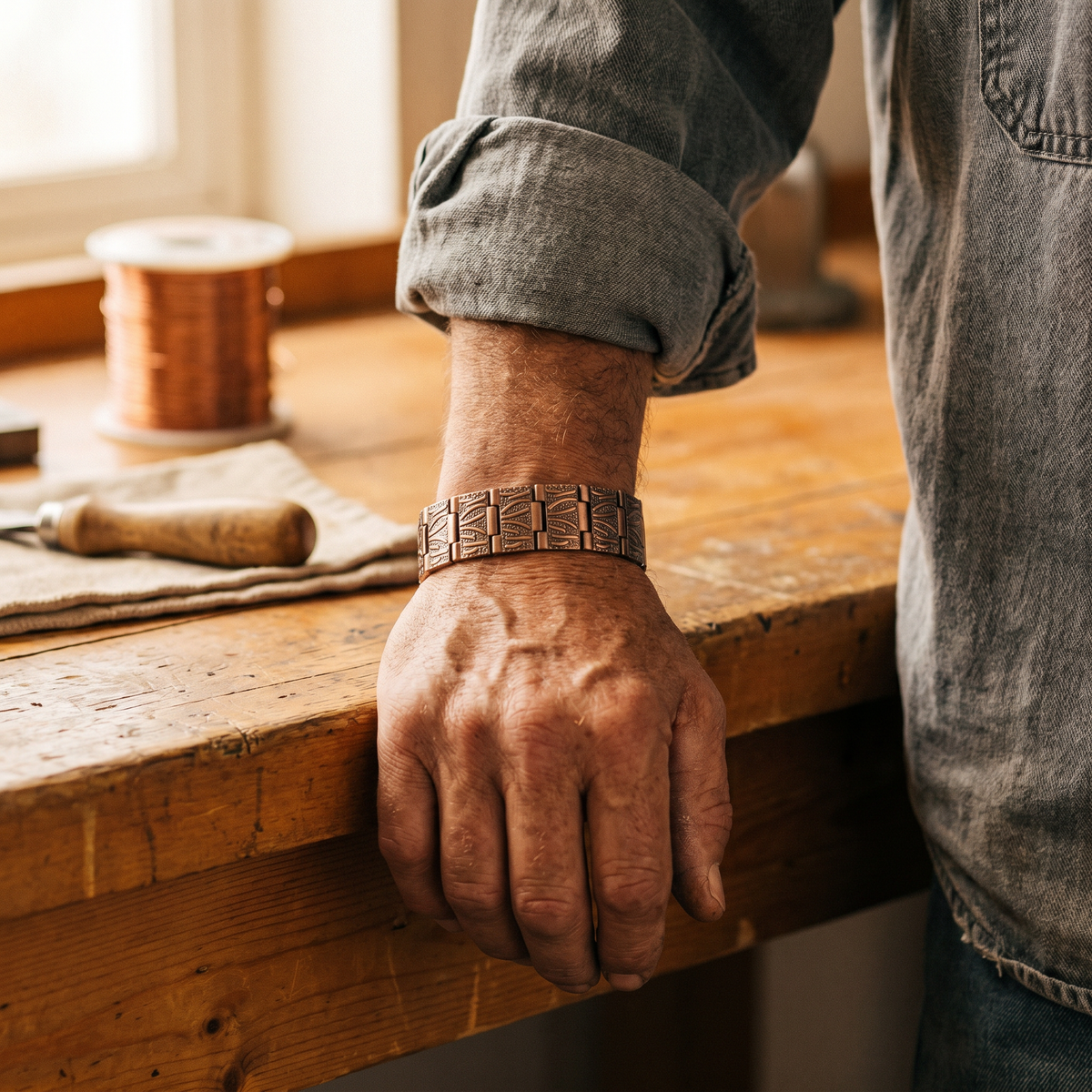 Helen's Grit Men's Copper Bracelet