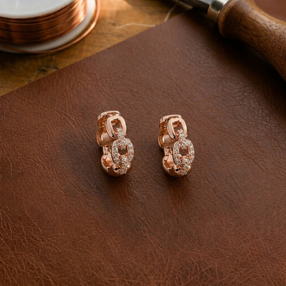 Helen's Link Copper Earrings