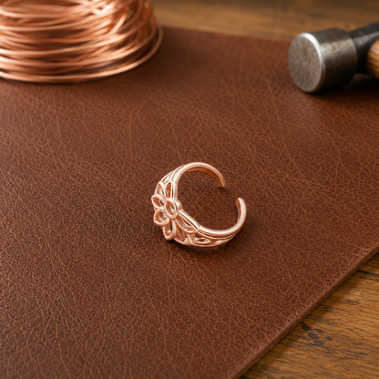 Helen's Petal Copper Toe Ring