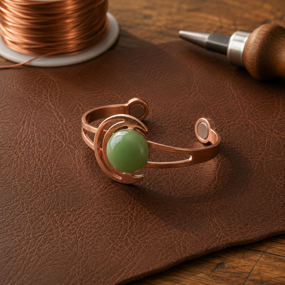 Helen's Sphere Green Copper Bracelet