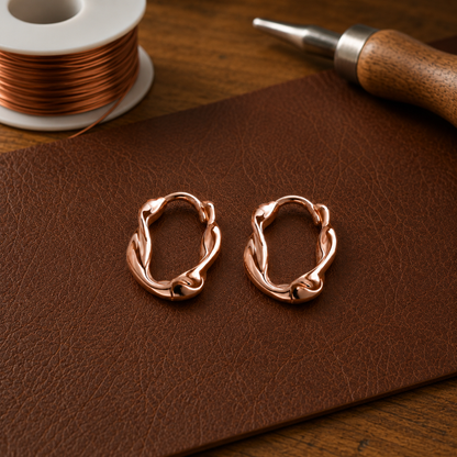 Helen's Swirl Copper Earrings